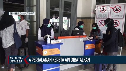 Скачать видео: 4 Perjalanan Kereta Api Dibatalkan oleh PT KAI Daops 9