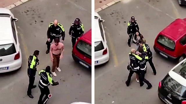 5 policiers pour arrêter un homme