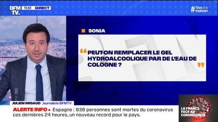 Peut-on remplacer le gel hydroalcoolique par de l'eau de cologne ? BFMTV répond à vos questions