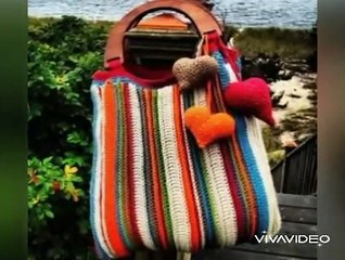 adorable crochet hand bags,incredible designs,designer collection.