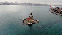 İstanbul Boğazı Sessizliğe Büründü, Azalan Gemi Trafiği Drone İle Görüntülendi