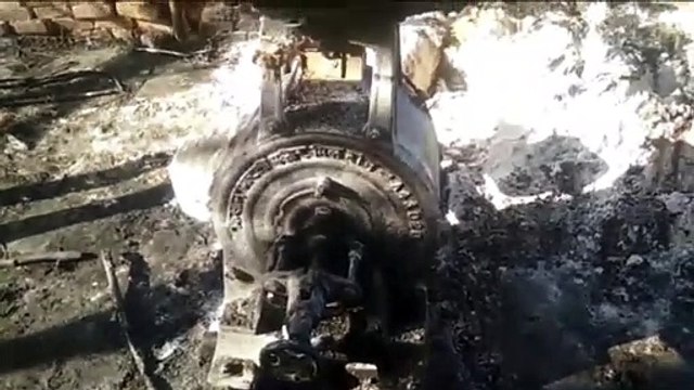 इटावा: आटे की चक्की में लगी आग, सामान जलकर हुआ राख