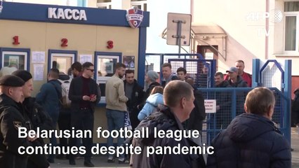 Coronavirus: Belarusian football fans brush off virus fears as league plays on