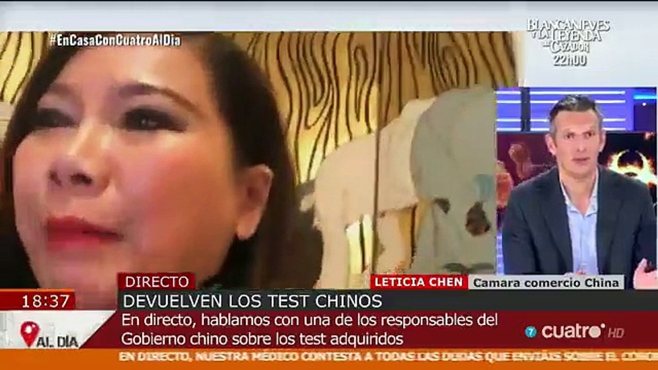 Una representante del gobierno chino sobre la decisión del gobierno de Sánchez de pedir los test a la misma empresa de China: "¿Qué me estás diciendo? Están jugando con la vida de los españoles?"