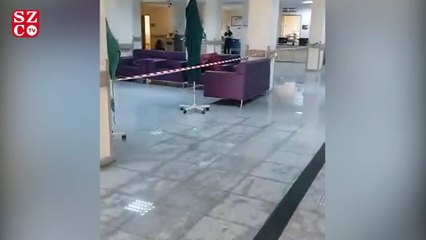 Hastaneyi su bastı, görüntüleri bakana gönderdi…