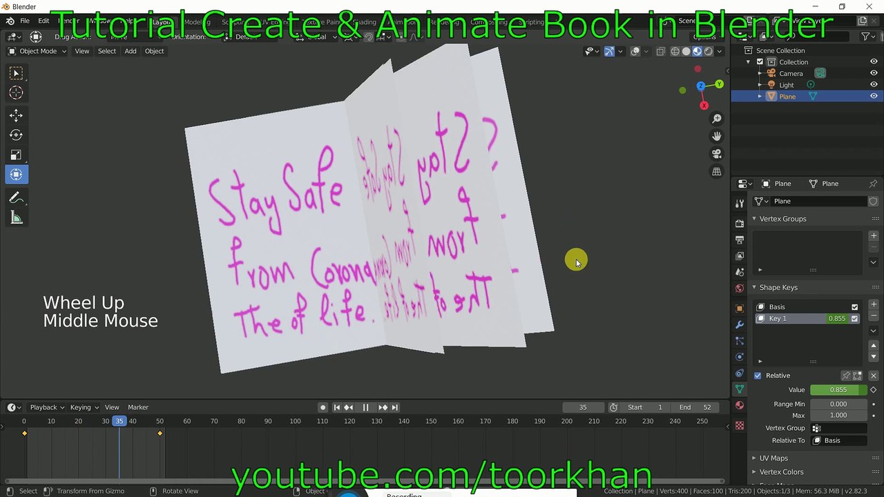 How to Create and Animate Book in Blender, Eevee Tutorial, Animation Tutorial, Toorkhan - dailymotion