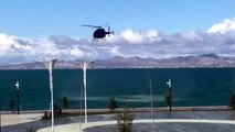 Van Gölü sahillerine helikopterle 