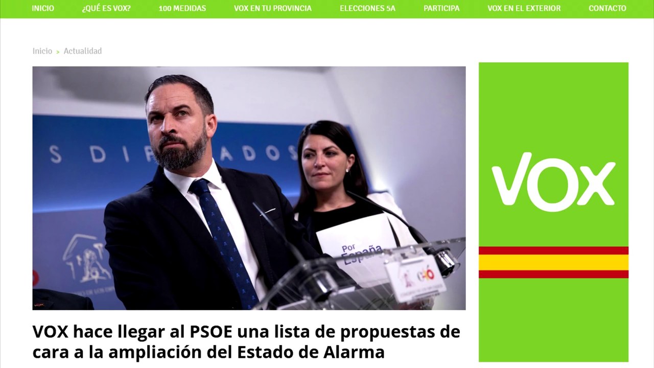 Con VOX en el gobierno ¿la situación debido a la pandemia sería distinta?
