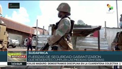 Fuerzas de seguridad de Sudáfrica piden se acaten medidas sanitarias