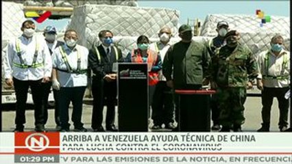 Venezuela recibe cargamento de ayuda médica del gobierno chino