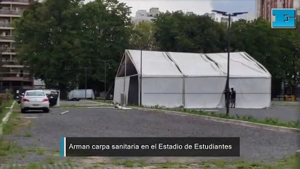 Se arma una carpa sanitaria en la cancha del Pincha por el coronavirus