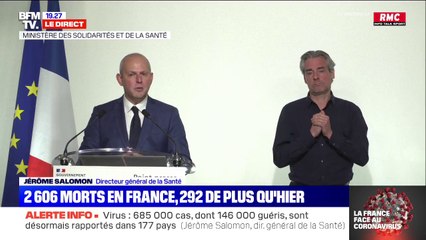 Jérôme Salomon: "5 millions de masques sont arrivés ce soir de Chine à l'aéroport Roissy-Charles de Gaulle"