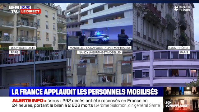 Il est 20h! Les Français applaudissent les personnels mobilisés