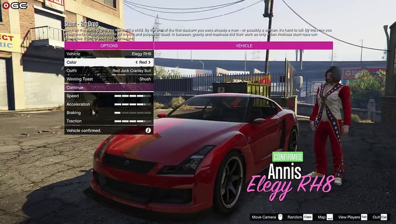 GTA 5 - Stunts Race "Stunt Big Drop" Impossible Stunts Car Game Pc GamePlay #4