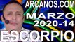 ESCORPIO MARZO 2020 ARCANOS.COM - Horóscopo 29 de marzo al 4 de abril de 2020 - Semana 14