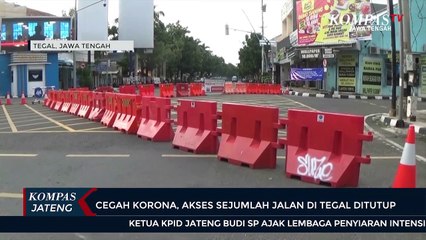 Cegah Corona, Akses Sejumlah Jalan di Tegal Ditutup