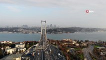 İstanbul Trafiğine Korona virüs etkisi; 15 Temmuz Şehitler köprüsü boş kaldı