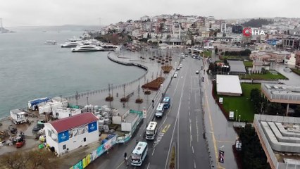 1800’lü yıllarda karantina hastanesi olarak kullanılan Kız Kulesi havadan görüntülendi