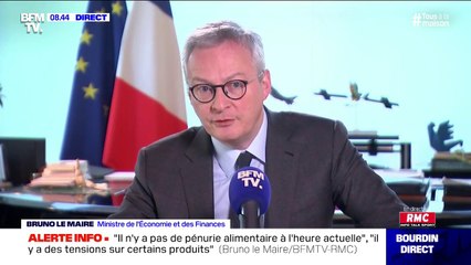 Bruno Le Maire (ministre de l'Economie et des Finances): "Je suis ouvert à ce que nous menions une réflexion sur l'augmentation de la prime de 1000 euros"