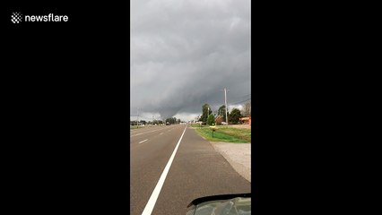 Moment huge tornado rips through Jonesboro in Arkansas