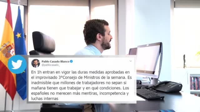 La oposición critica la tardanza del BOE en publicar el decreto de paralización de actividades no esenciales