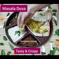 Masala Dosa Recipe | Masala Dosa with Aloo Bhaji |  மசாலா தோசை