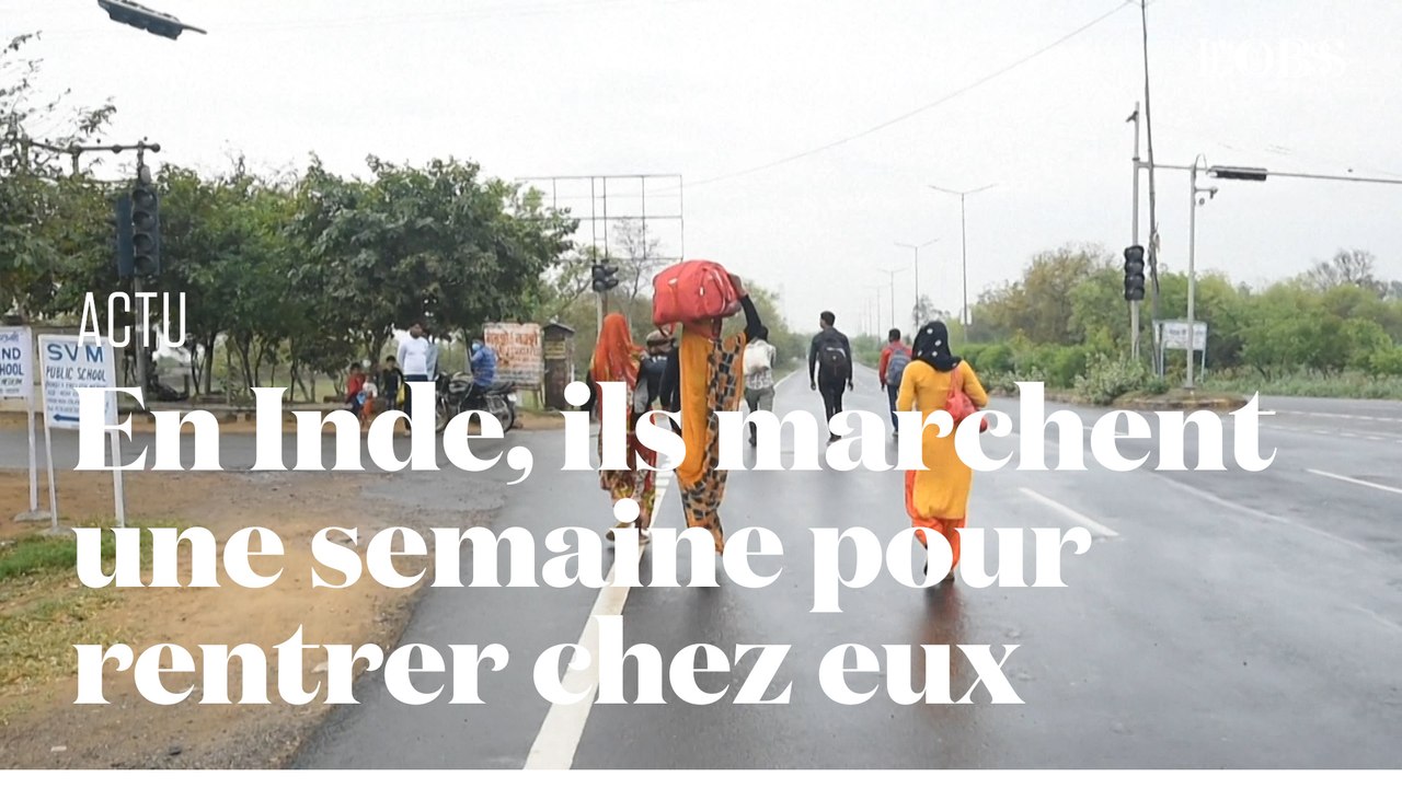 En Inde, les travailleurs migrants bloqués par le Covid-19, rentrent chez eux à pied
