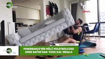 Fenerbahçe'nin milli voleybolcusu Emre Batur'dan 'Evde Kal' mesajı