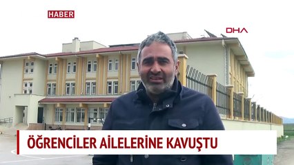 14 günlük karantina süresi biten öğrenciler ailelerine kavuştu