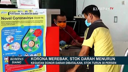 Kegiatan Donor Darah di Pontianak Dibatalkan, Stok Turun 30 Persen