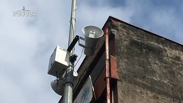 Belediye hoparlöründen anonslar yapılıyor