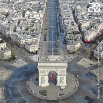 Coronavirus : Les avenues désertes de Paris vues du ciel grâce à un drone