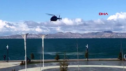 Van Edremit'te havadan ve karadan koronavirüs denetimi