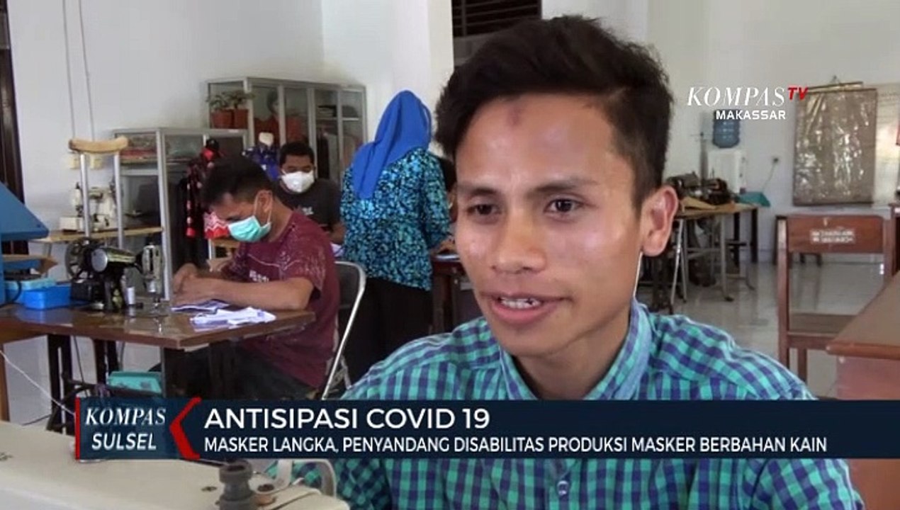 Masker Langka, Penyandang Disabilitas Produksi Masker Berbahan Kain