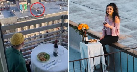 Confinement : il décroche un rencard avec sa voisine et ils organisent un repas sur leurs balcons respectifs