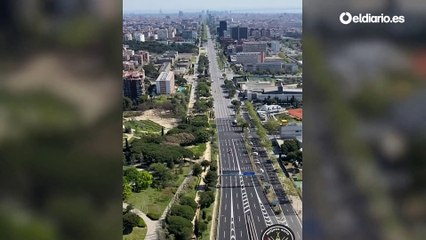 Download Video: Imágenes aéreas de Barcelona en el primer día de la parálisis de actividad no esencial