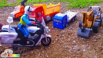 Assembling Concrete Mixer Toys Construction Excavator Dump Truck  KunKun Toys