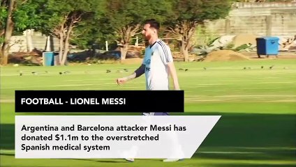 Athletes vs COVID-19 - Who's donated so far?