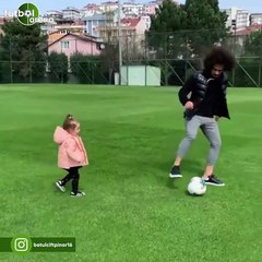 Sadık Çiftpınar ve minik kızının keyifli anları