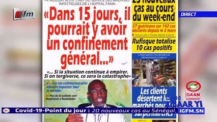 REPLAY - Revue de Presse - Pr : MAMADOU MOUHAMED NDIAYE - 30 Mars 2020