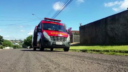 Idoso sofre laceração no braço durante manutenção em imóvel
