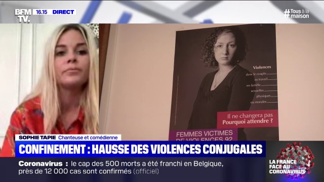 Violences conjugales: pour Sophie Tapie, pendant le confinement, il faut être attentif aux femmes qui nous entourent