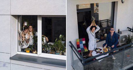 « Portraits de quarantaine » : il prend des photos amusantes de ses voisins confinés avec son drone
