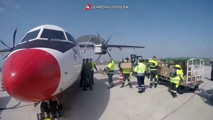 Guardia Costiera trasporta mascherine e Dpi in Meridione e Isole (30.03.20)
