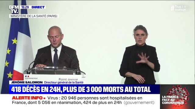 Coronavirus: plus de 21.000 personnes sont actuellement hospitalisées , selon le directeur général de la Santé