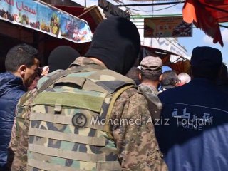 Coronavirus  Covid-19  Tunisie   باجة انتشار الجيش والأمن في سوق باب الزنايز لمنع الانتصاب وتطبيق القانون