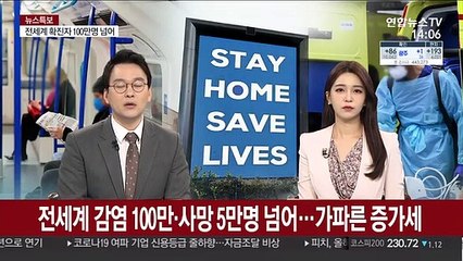 전 세계 감염 100만명·사망 5만명 넘어…가파른 증가세