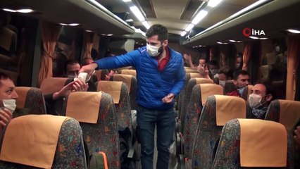 Fransa dönüşü karantinaya alınan 31 işçi ailelerine kavuştu