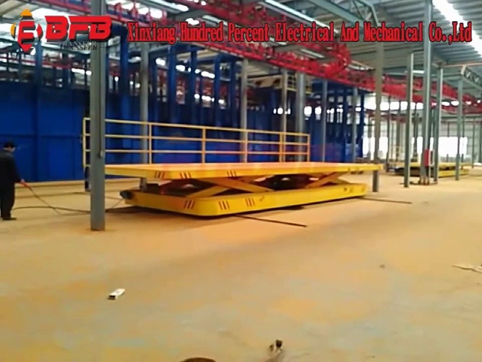 50t Rail Transfer Cart with Lifting Device/Motorised Transfer Trolley Lift