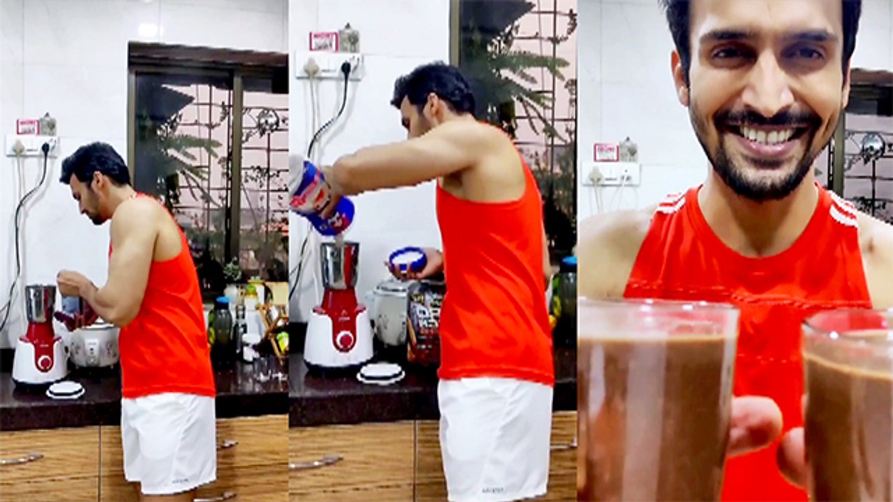 Bhushan Pradhan Makes Post Workout Protein Shake